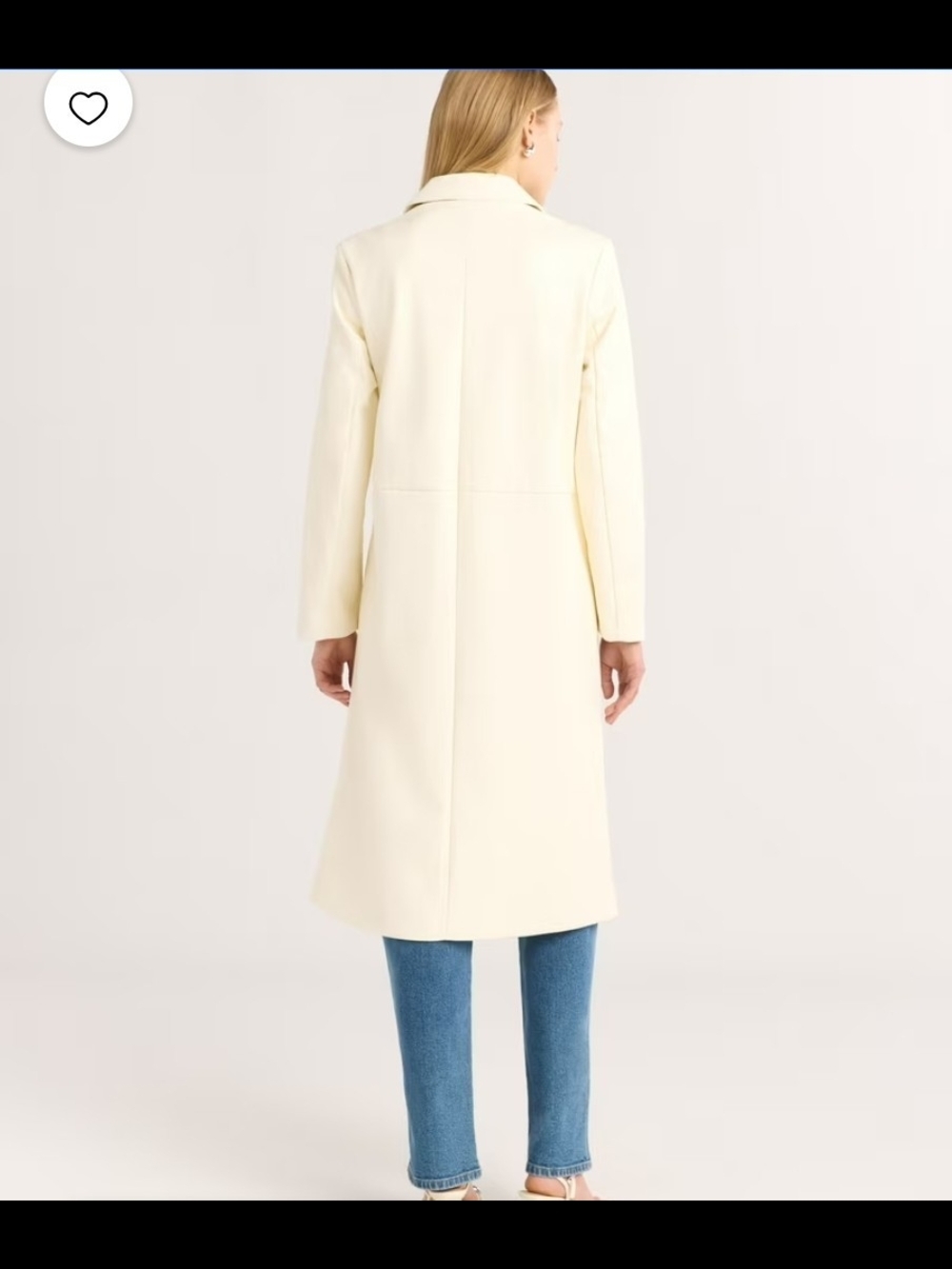 Women's Faux Leather Utility Trench Coat, Size M